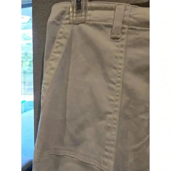 Adriano Goldschmied Women's White Capri Pants M Patch Pocket Casual - Picture 6 of 15
